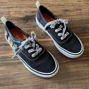 Skechers BOBS Marley Peace, Love, and Catnip Low Top Sneakers Black 33280 Size 6